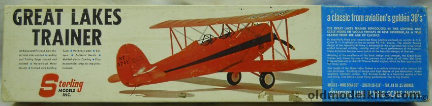 Sterling Great Lakes Trainer - 36 inch Wingspan Flying Model, C13 plastic model kit